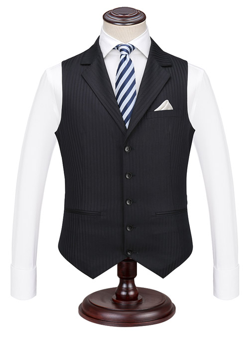 條紋商務正裝西裝馬夾定制