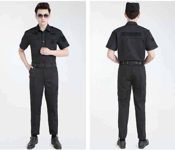 夏季保安執勤工作服套裝款式模特展示圖二